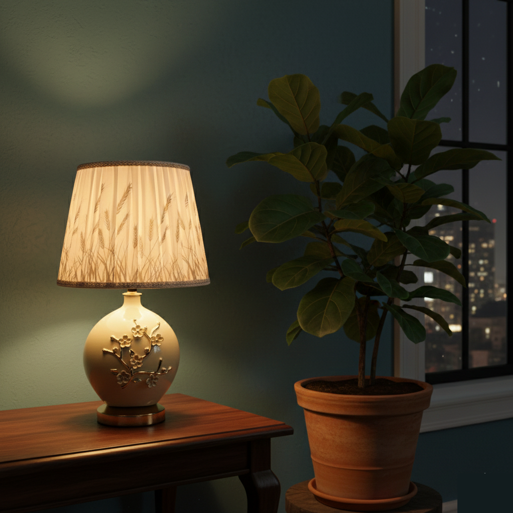 Floral Ceramic Table Lamp