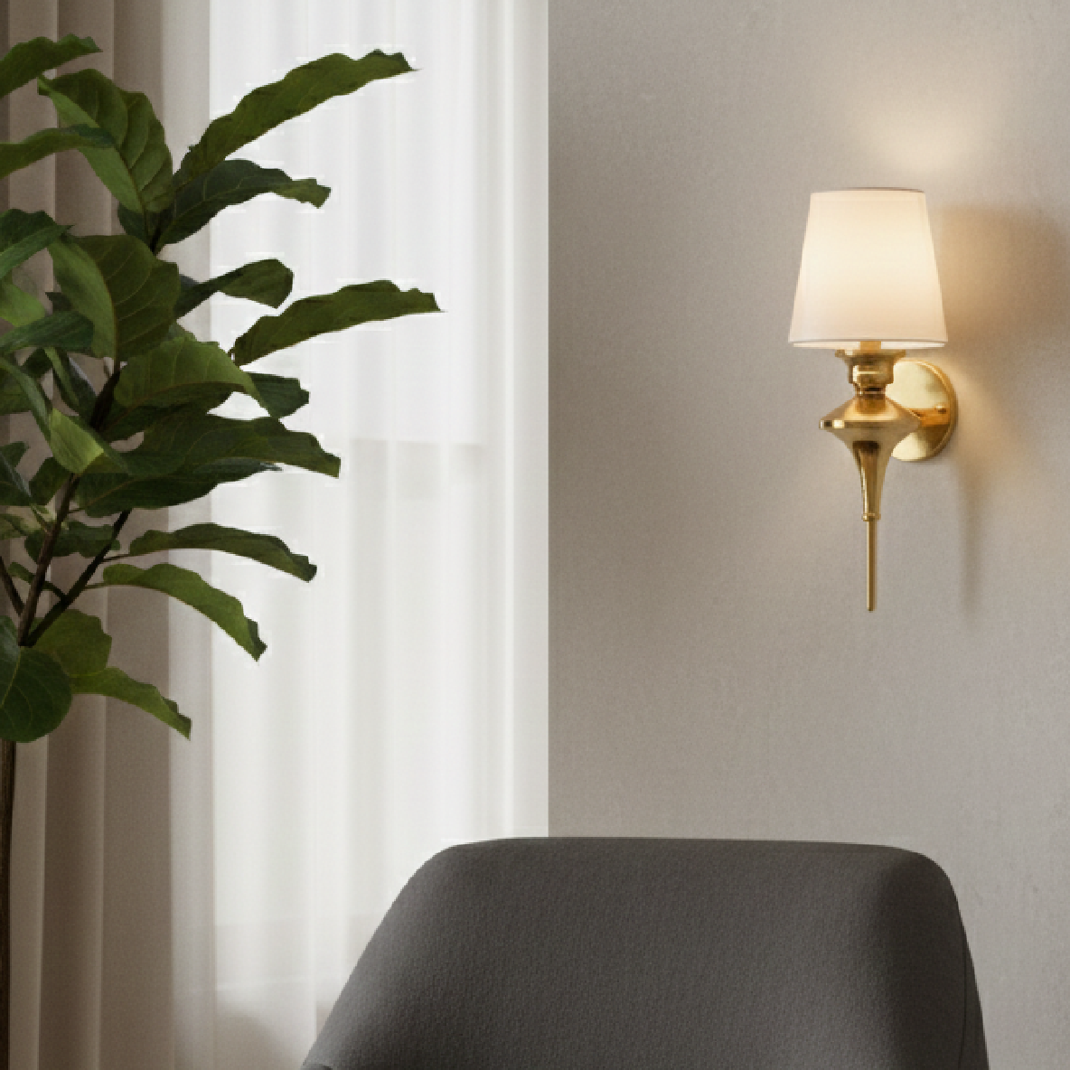 Antique Brass Wall Light