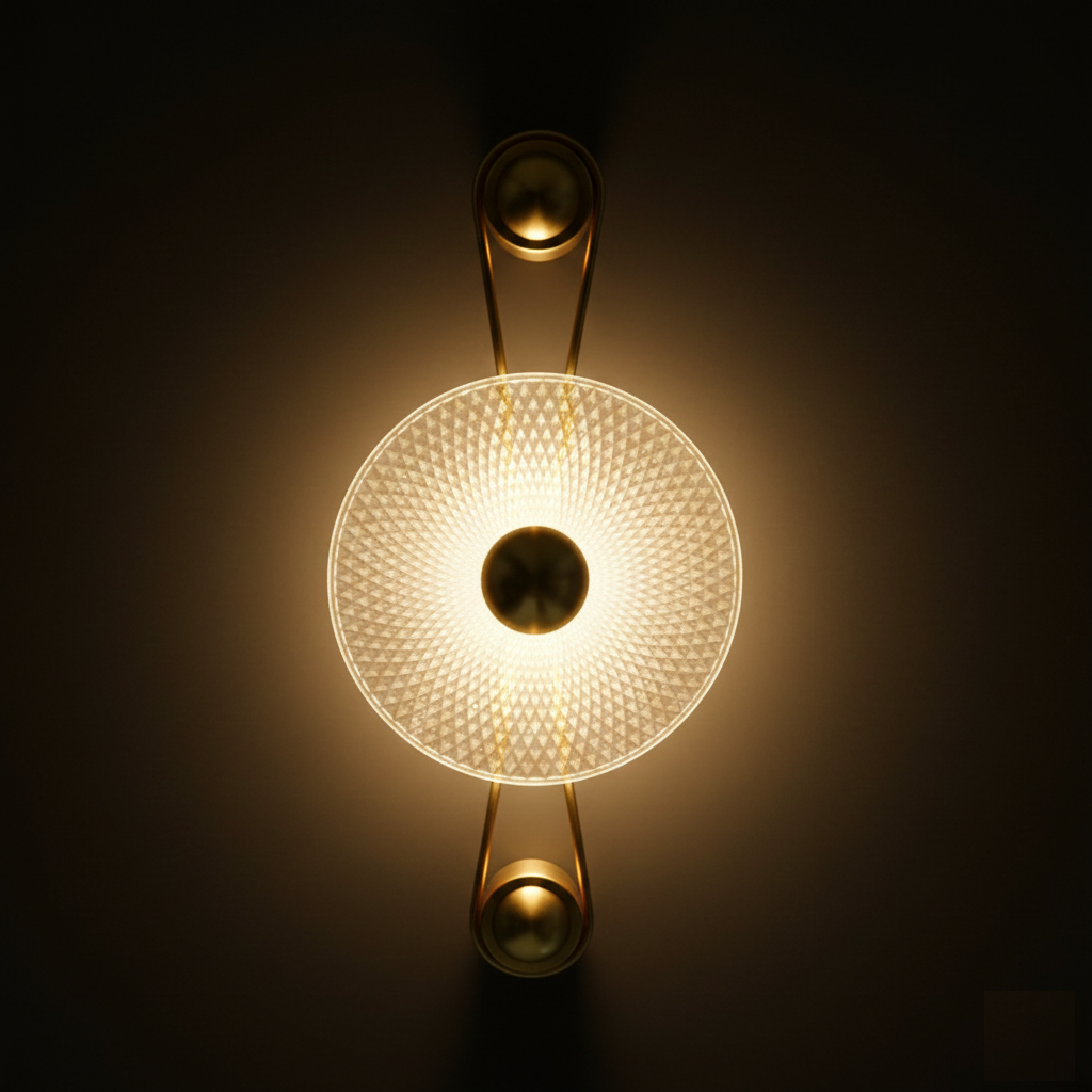 Aurora Crystal Disc Wall Light