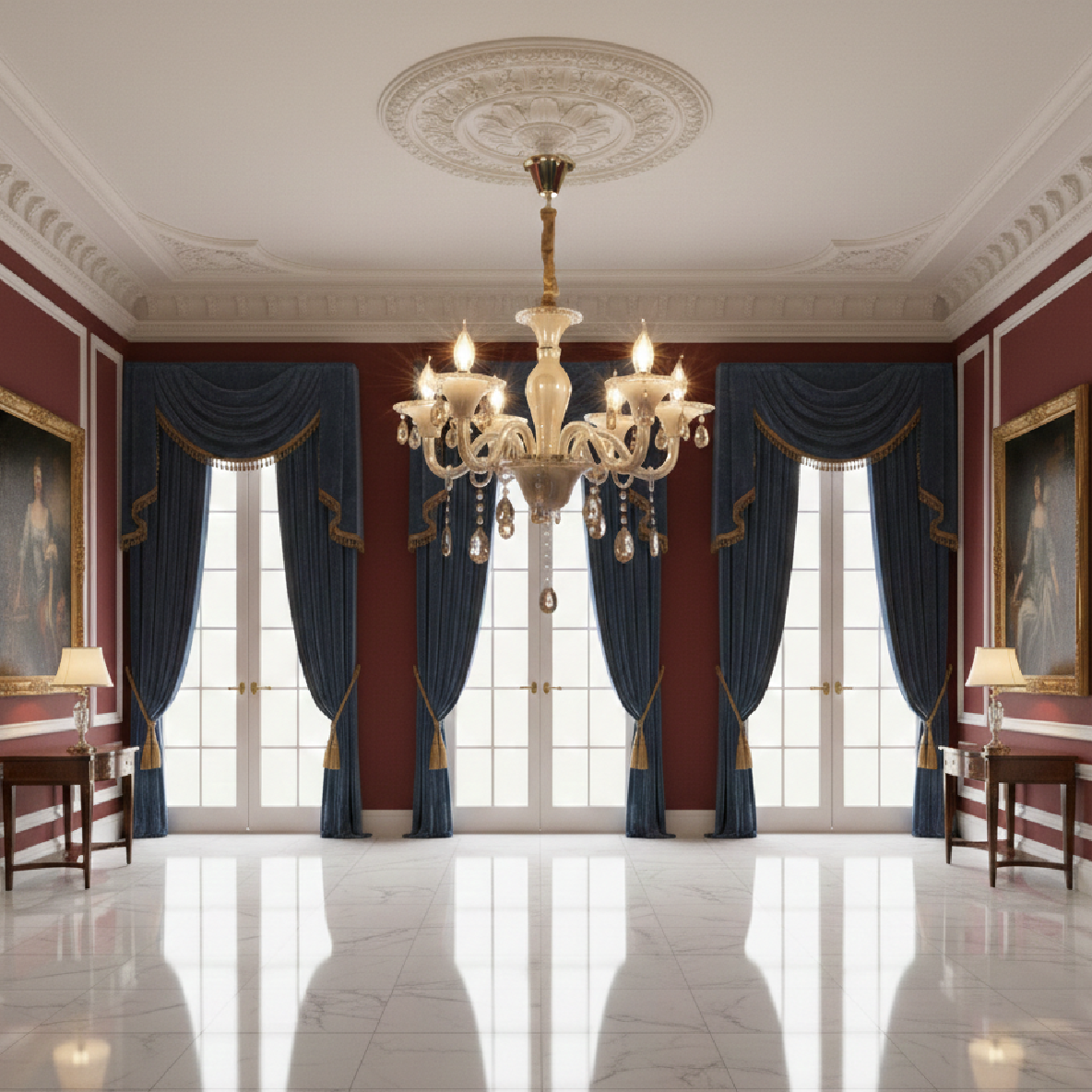 Royal Bohemian Glass Chandelier