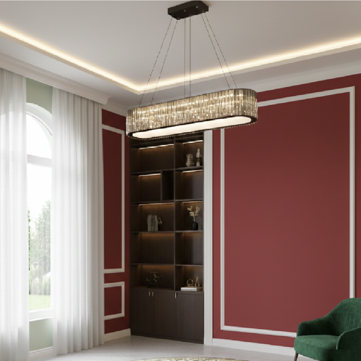 Crystal Royale Linear Chandelier