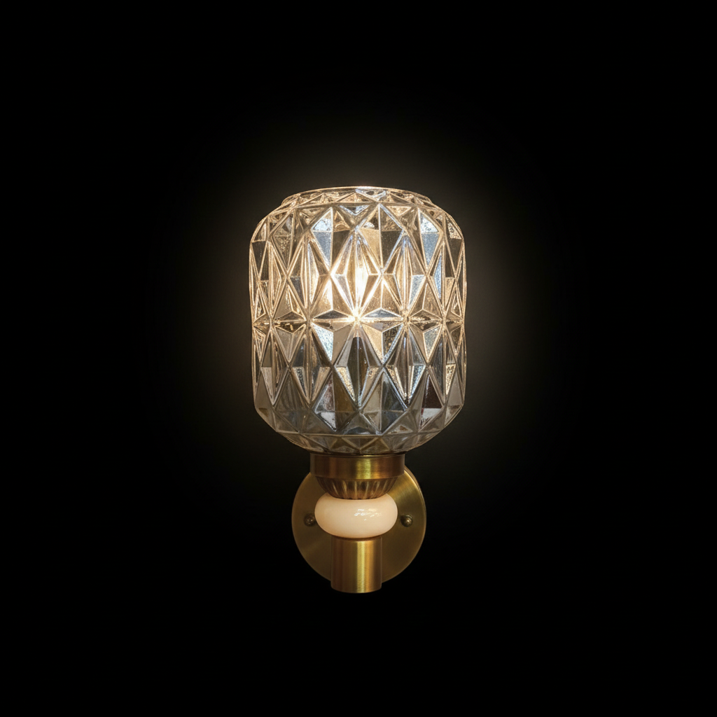Crystal Cut Glass Wall Light
