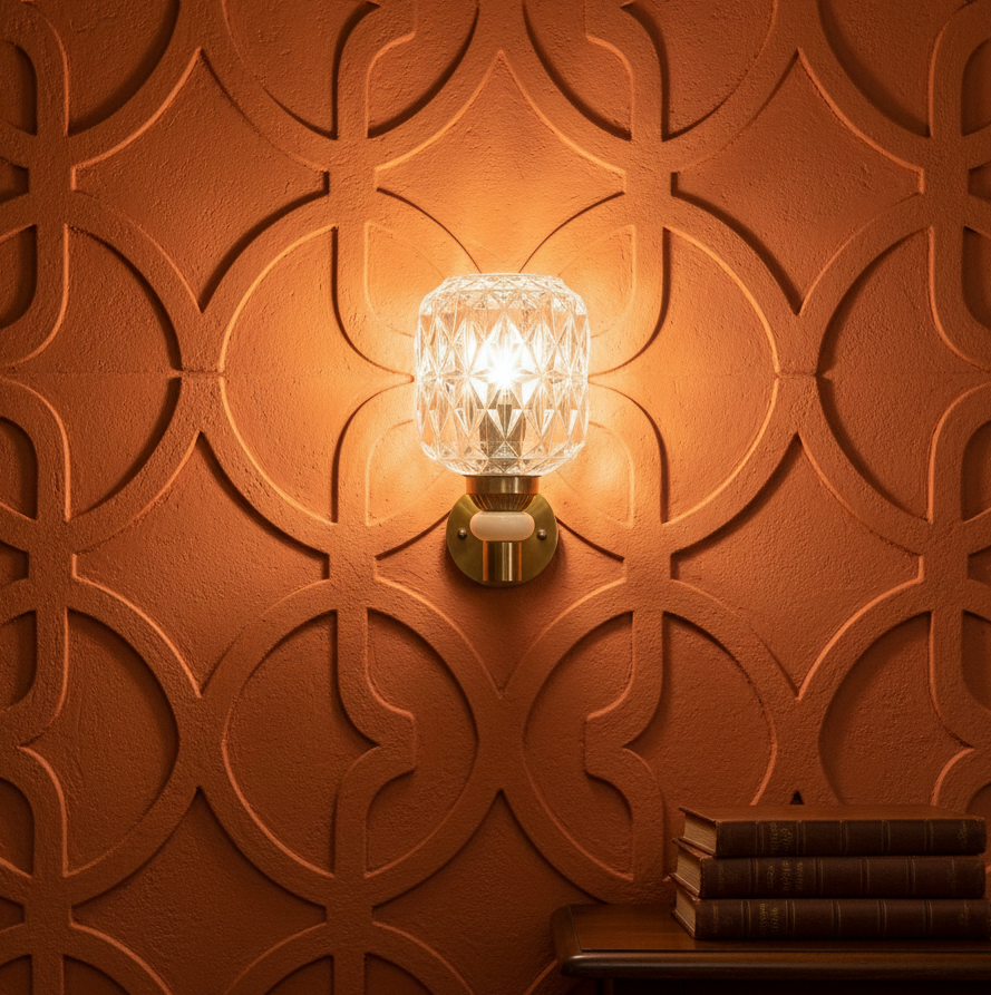 Crystal Cut Glass Wall Light