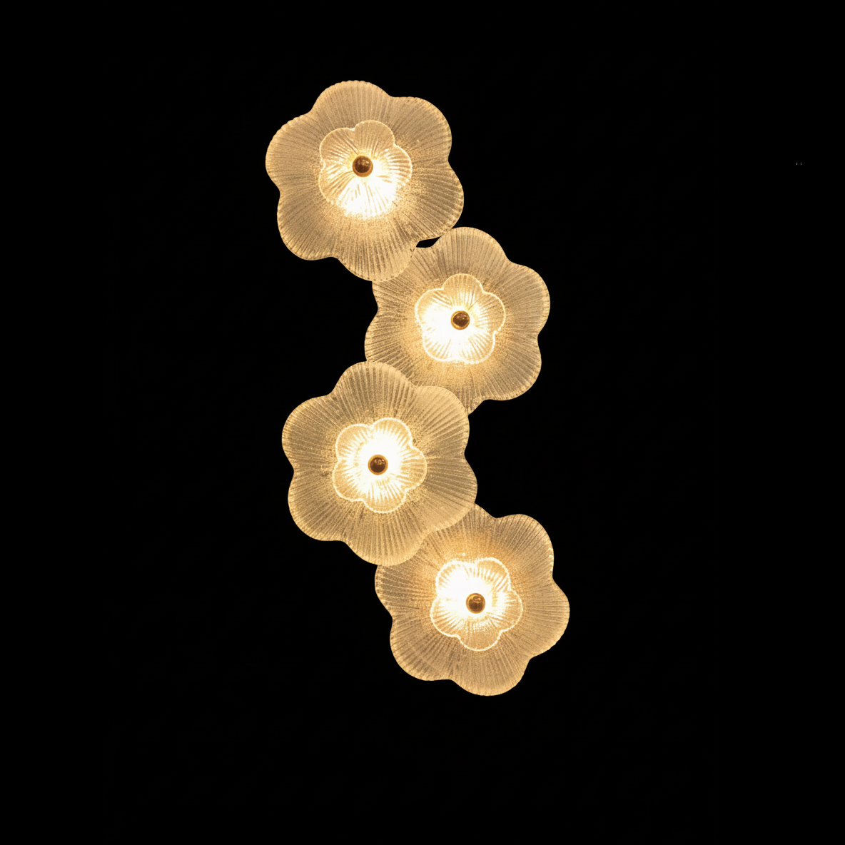 Decorative Glass Flower Wall Light
