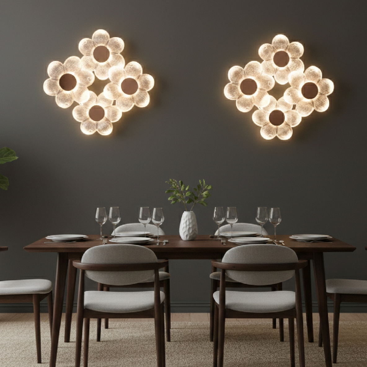 Designer Flower Wall Light