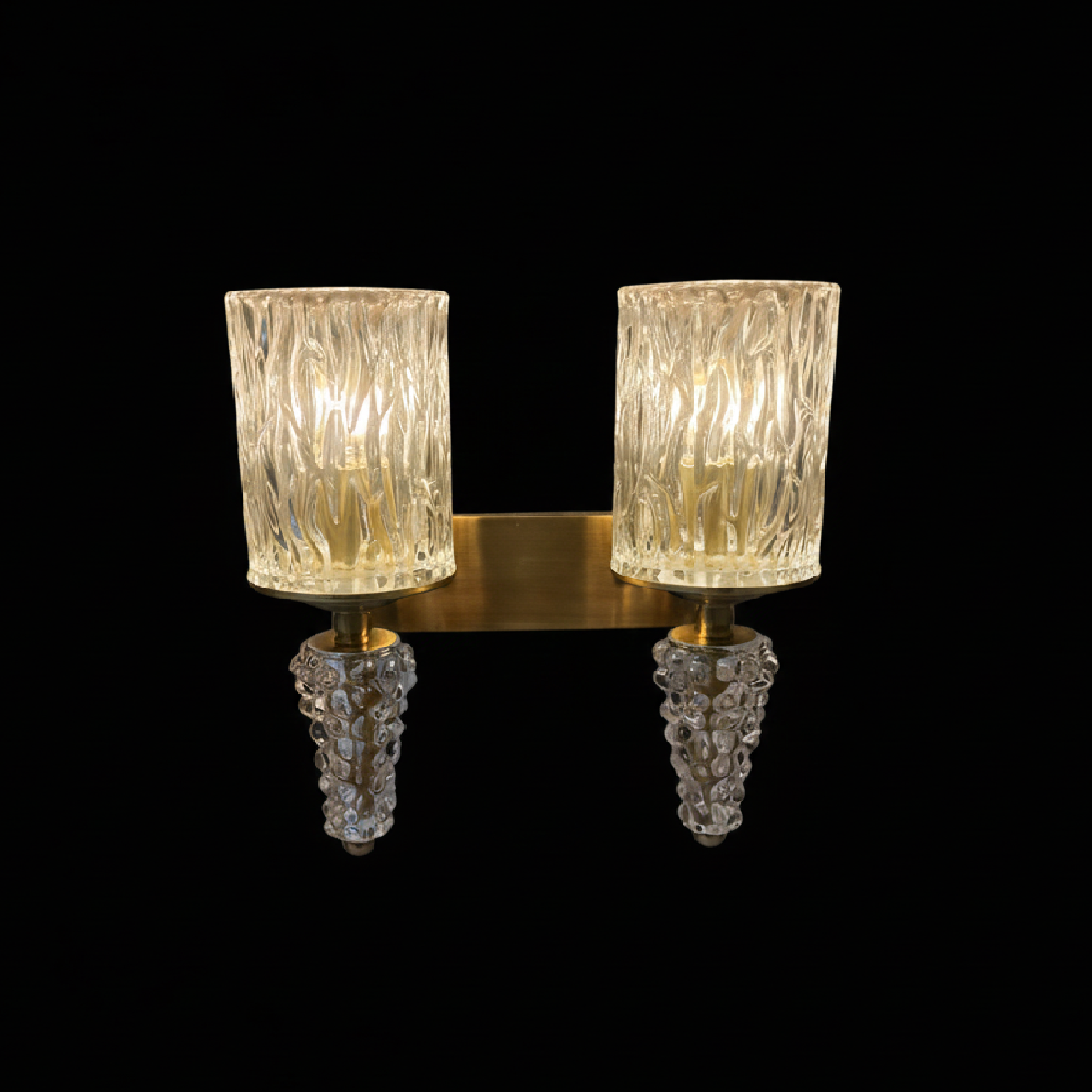 Double Arm Crystal Wall Light