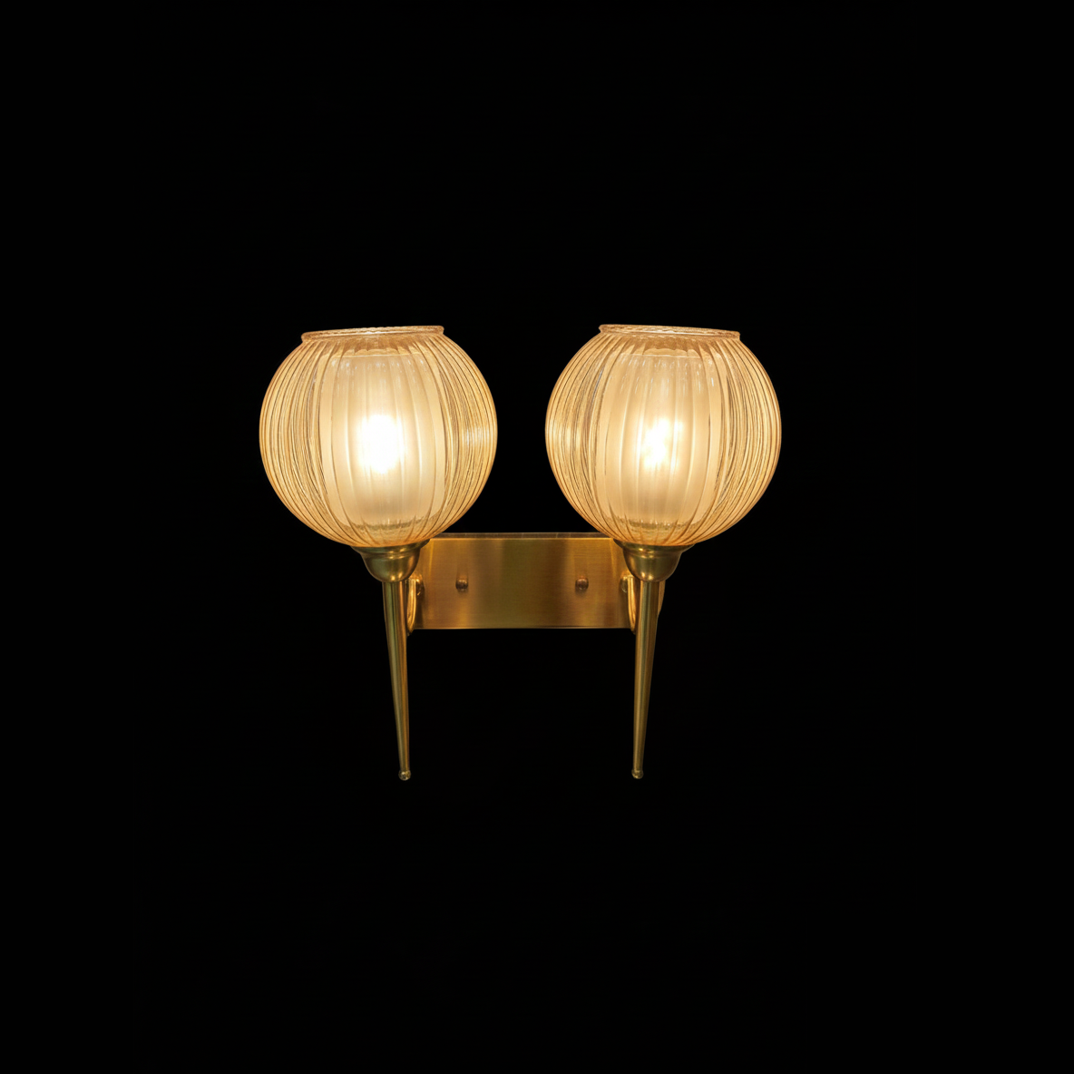 Double Glass Globe Wall Sconce