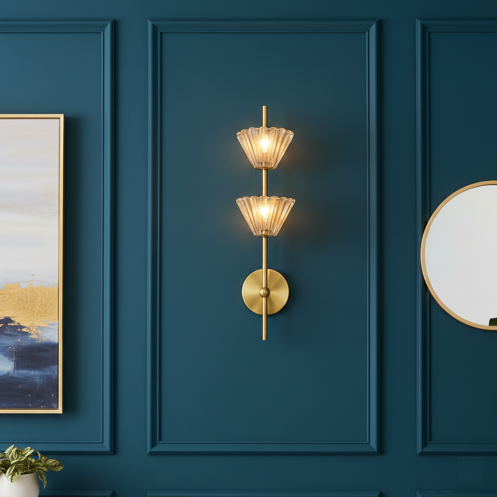 Flower Glass Wall Light