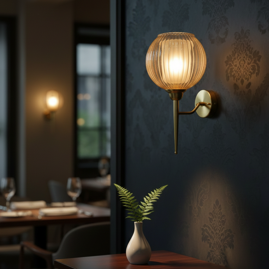 Glass Globe Wall Sconce