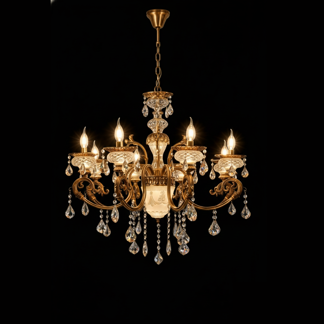 Glass Arm Chandelier