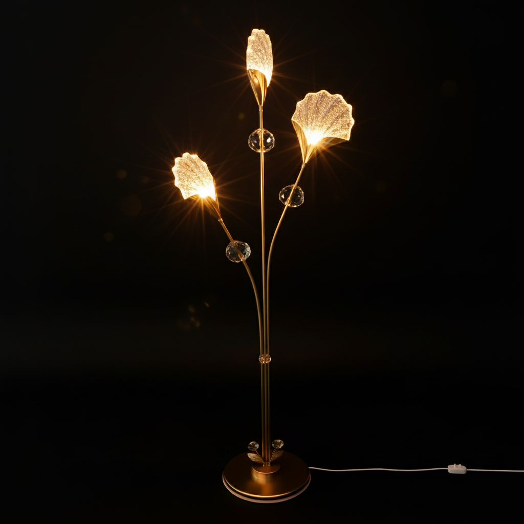 Gold Petal Floor Lamp