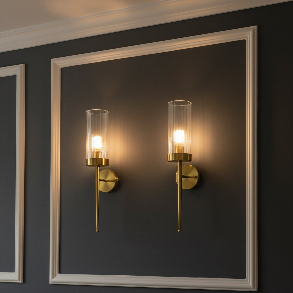 Single Glass Shade Wall Light