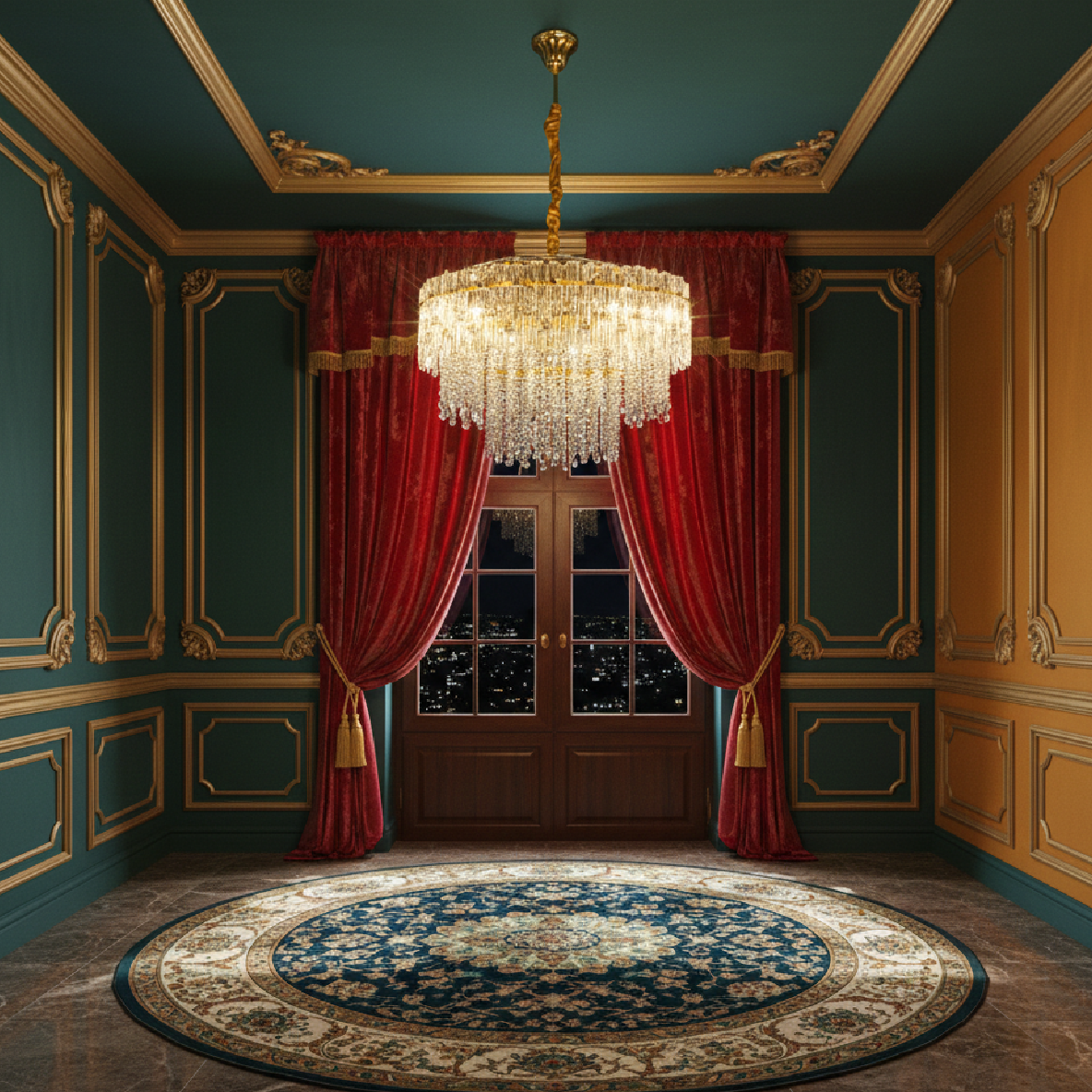 Stacked Crystal Chandelier