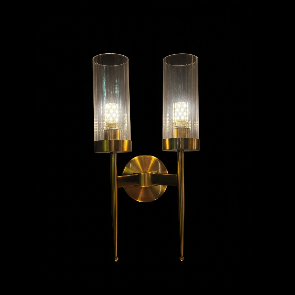 Twin Glass Shade Wall Light