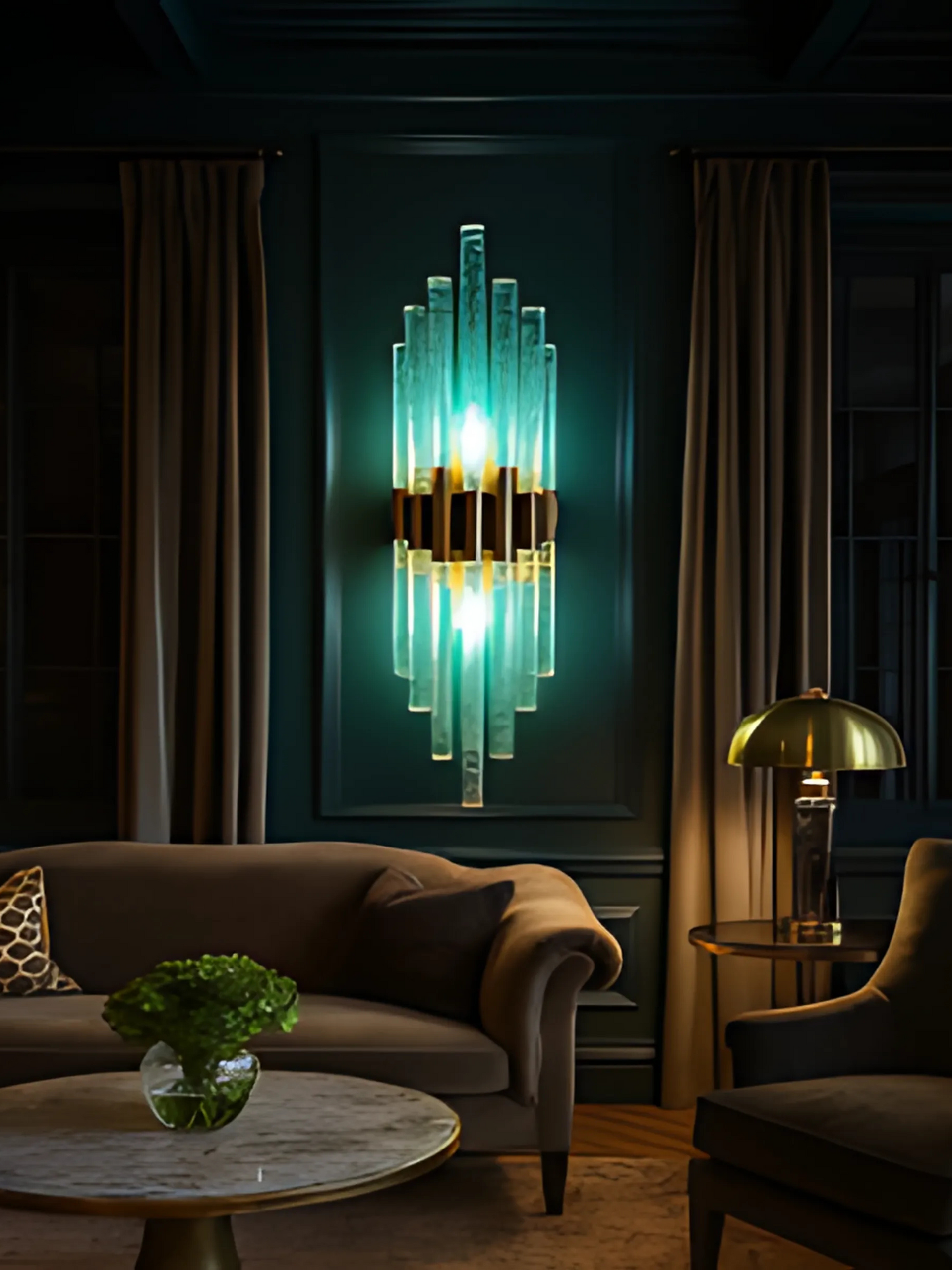 CRYSTAL BUBBLE GLASS WALL LIGHT