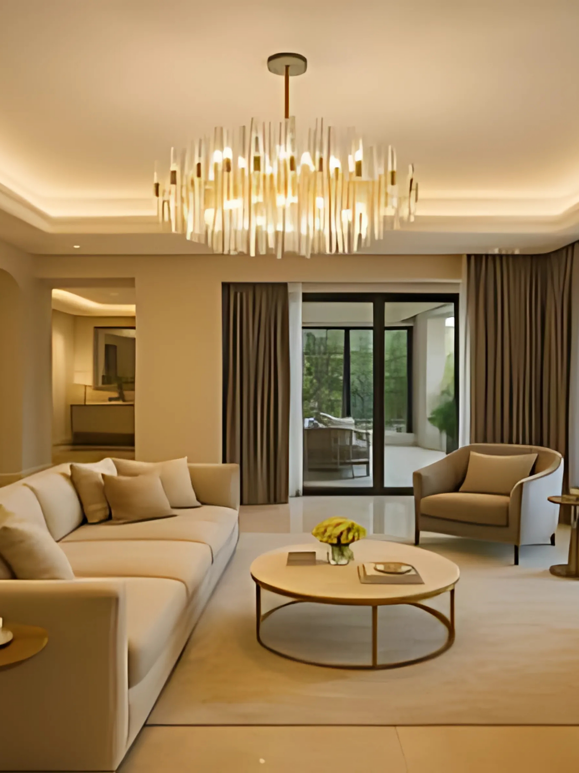 CRYSTAL TUBE CHANDELIER