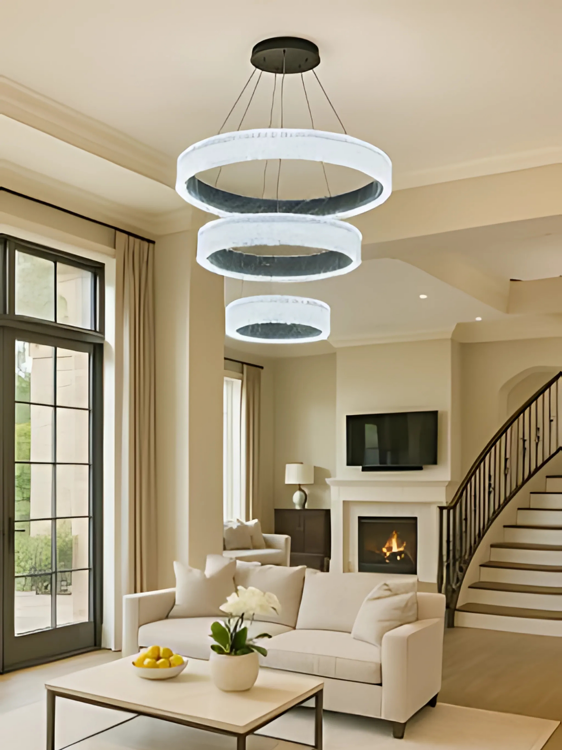 CRYSTAL RING CHANDELIER