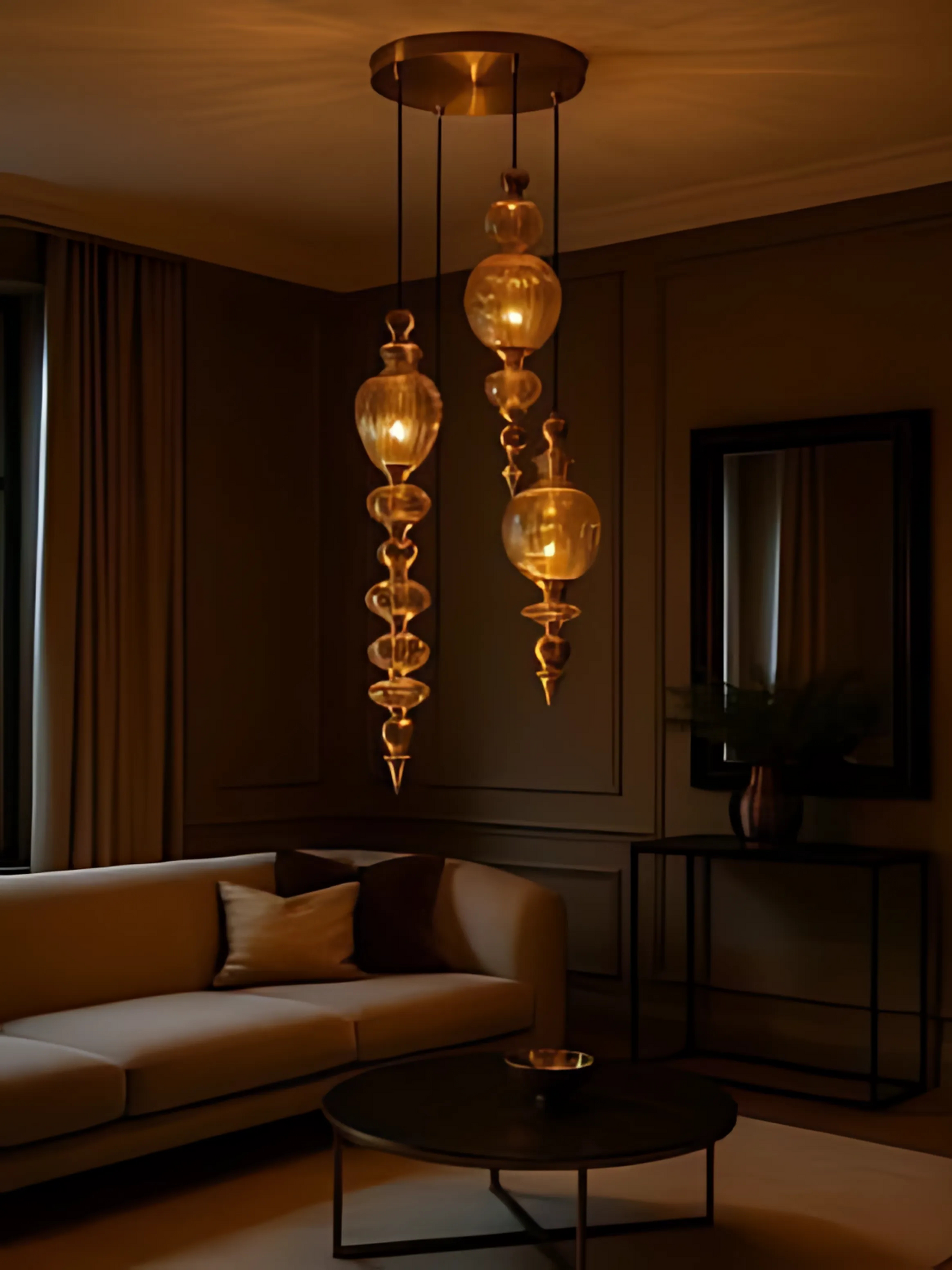 BLOW GLASS PENDANT LIGHT