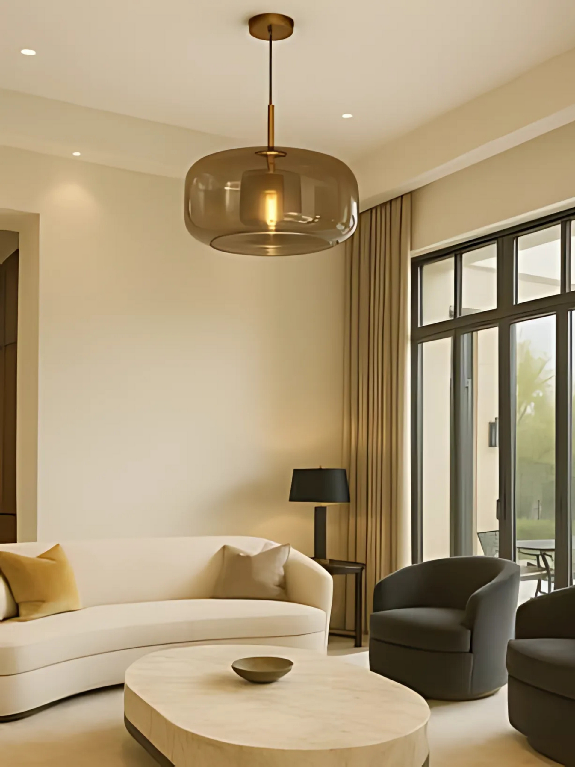 MODERN GLASS DOME PENDANT