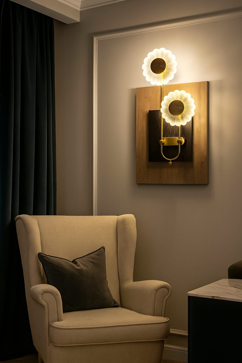 FLOWER GLASS WALL LIGHT