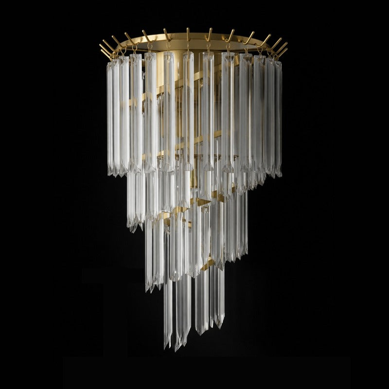 Modern Art Deco Glass Rod Wall Light