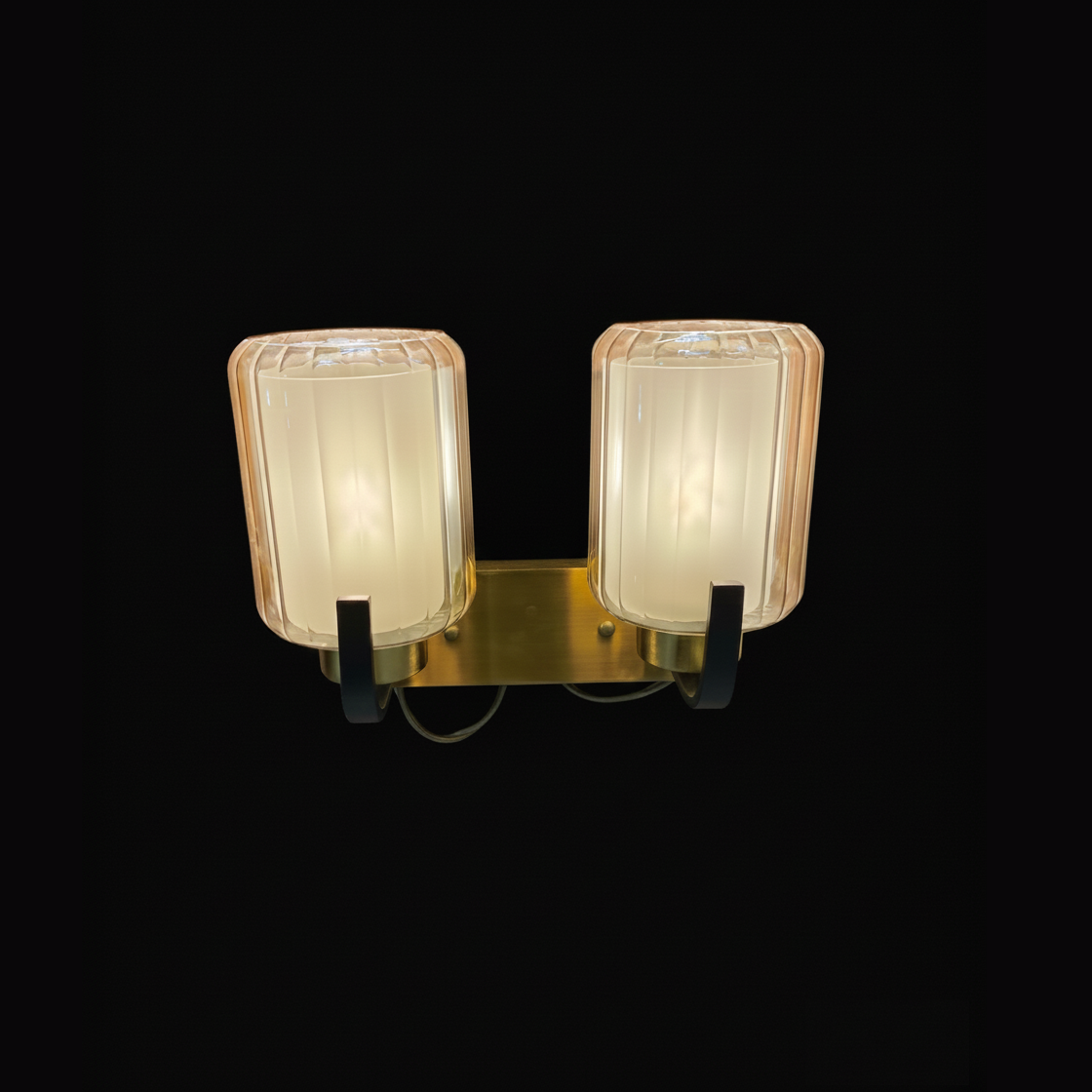 Twin Crystal Glass Wall Sconce Light